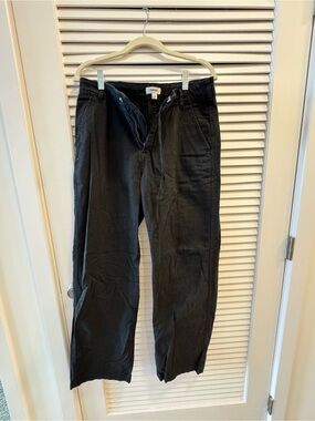 Garage Black Straight-Leg Pants